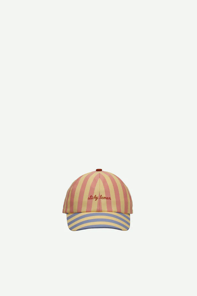 CAP | STRIPES | CORAL PINK + SANDY YELLOW