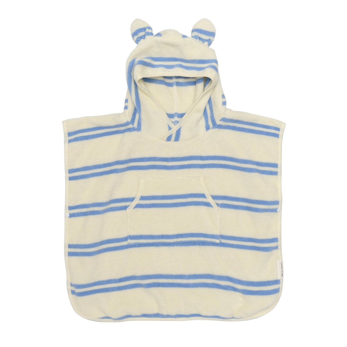 KIDS CHARACTER HOODED TOWEL - SAMMY THE SEAGULL BLUE STRIPE