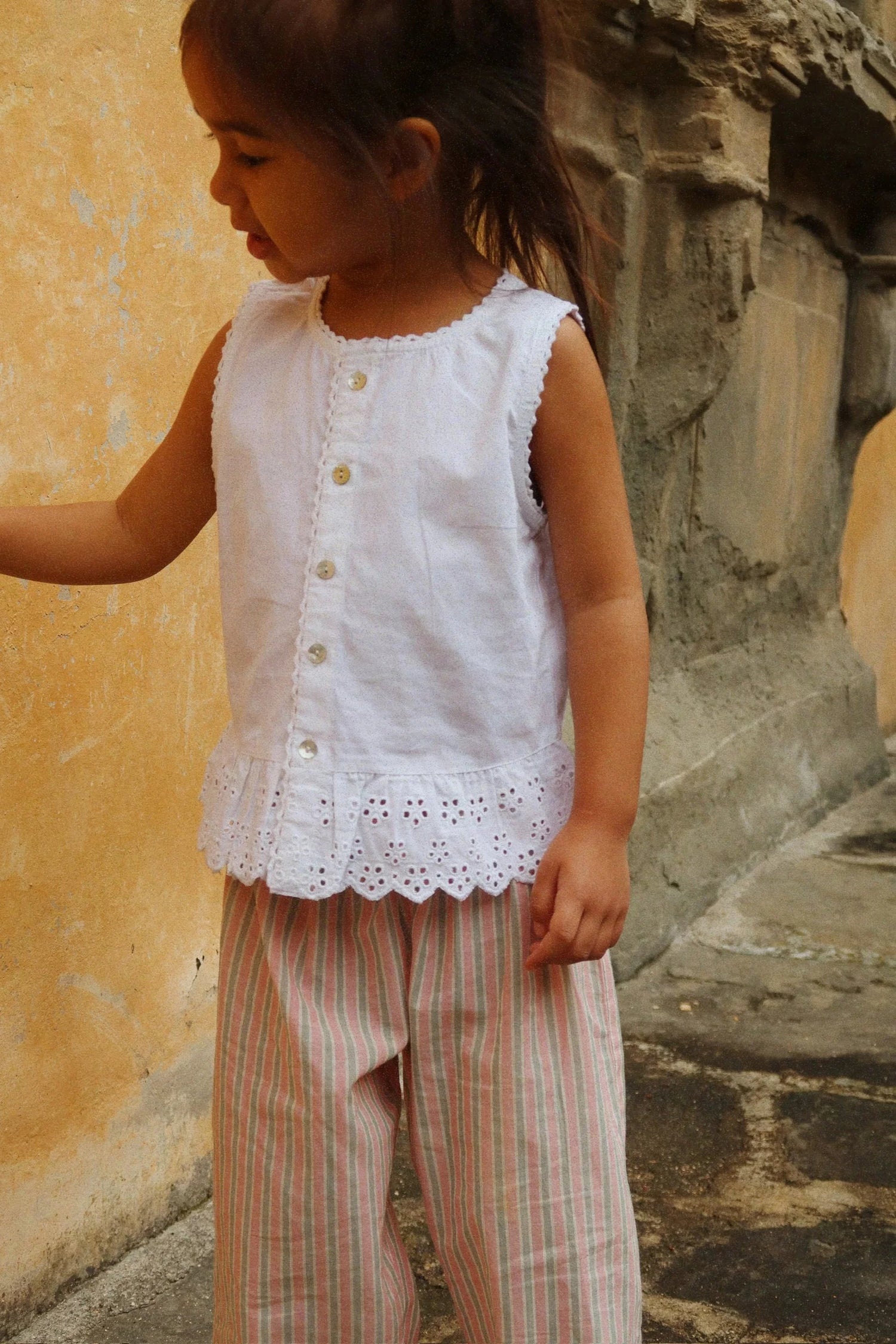 EVELINA TOP GOTS - BRIGHT WHITE