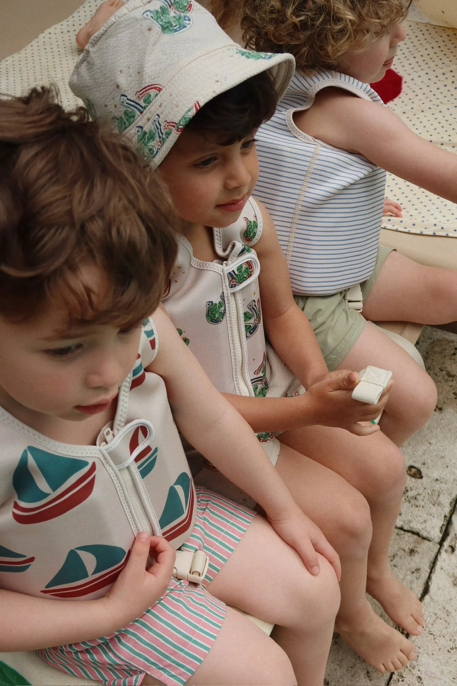 ELLIS SWIM VEST - STRIPE BLUIE