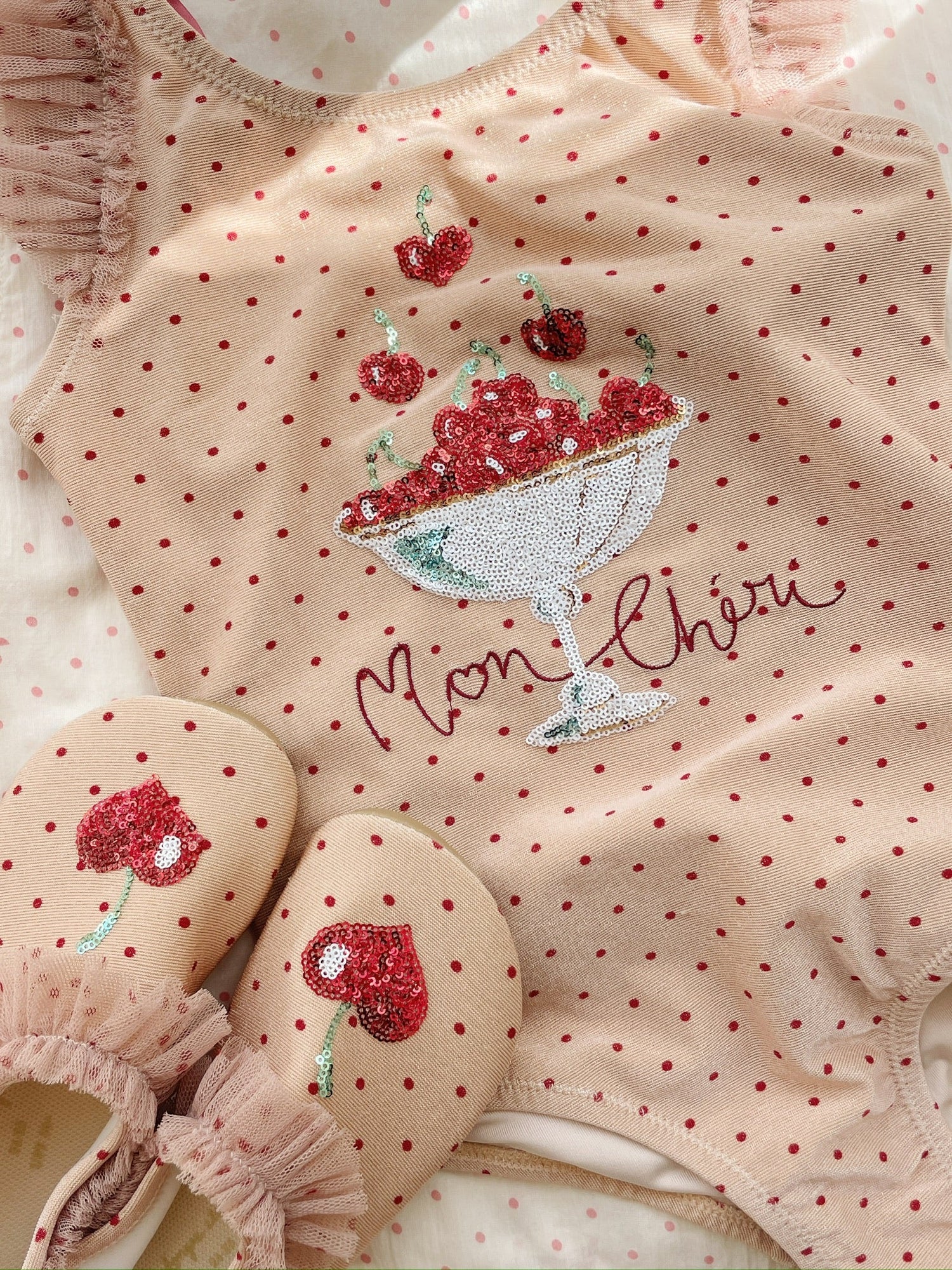 AMANDINE FRILL SWIM SHOES - EMBOLDENED DOT