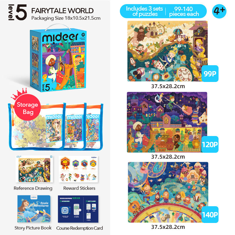 Level Up Puzzle 3in1 - Level 5 Fairy Tale World