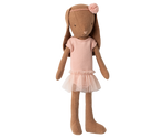 Maileg Bunny Size 1 Chocolate Brown Ballet Suit and Skirt Rose