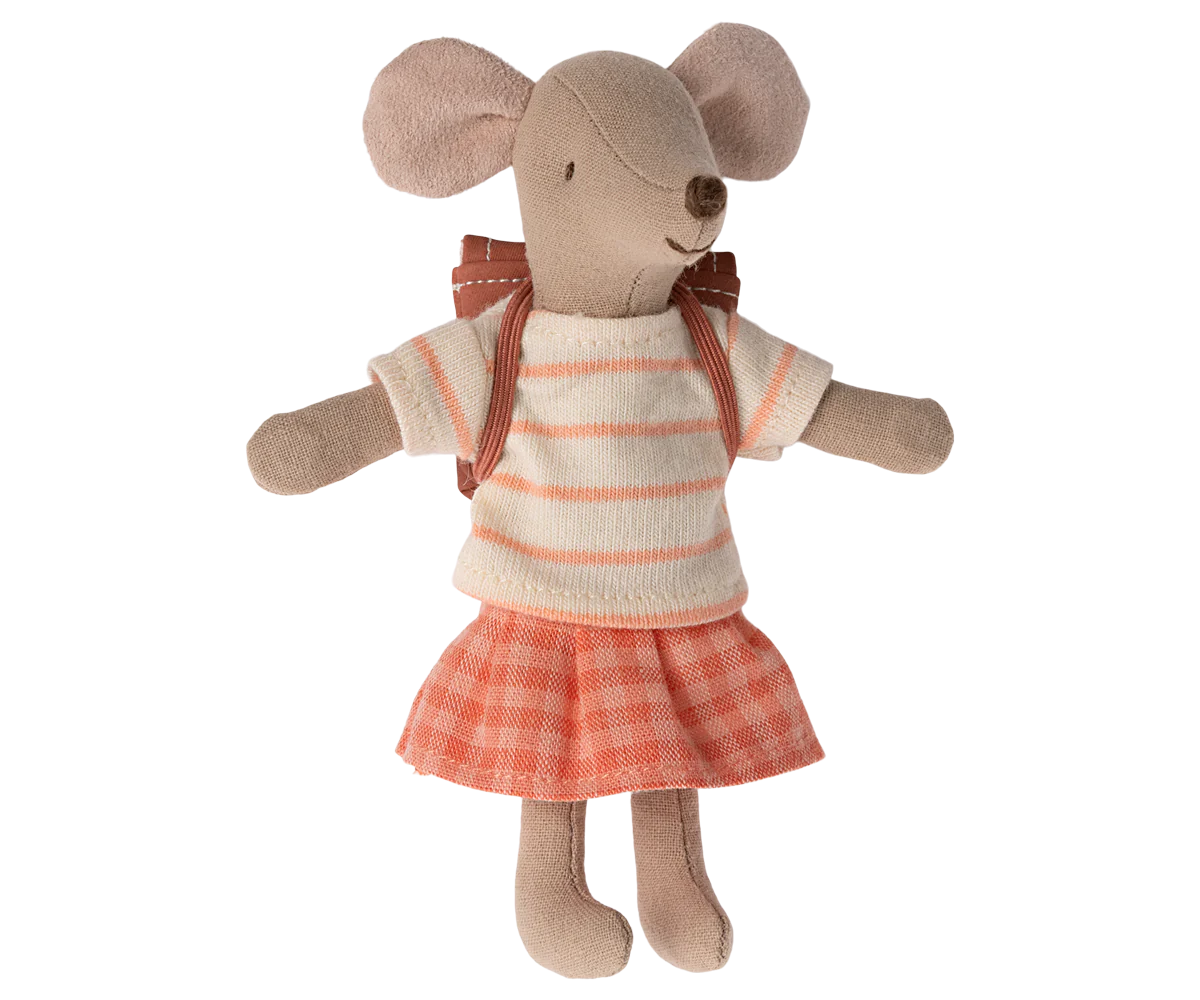 TRICYCLE MOUSE, BIG SISTER - CORAL