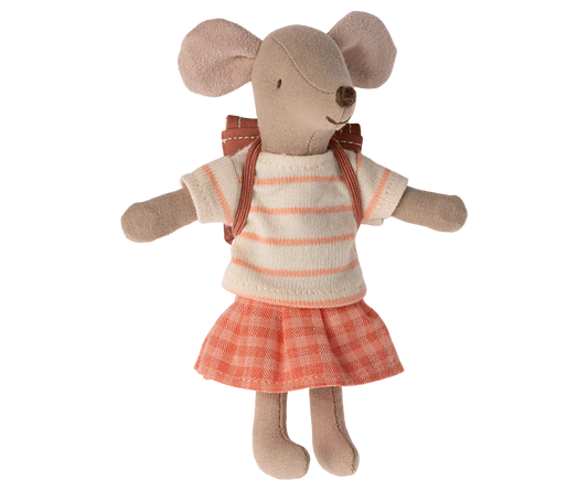 TRICYCLE MOUSE, BIG SISTER - CORAL