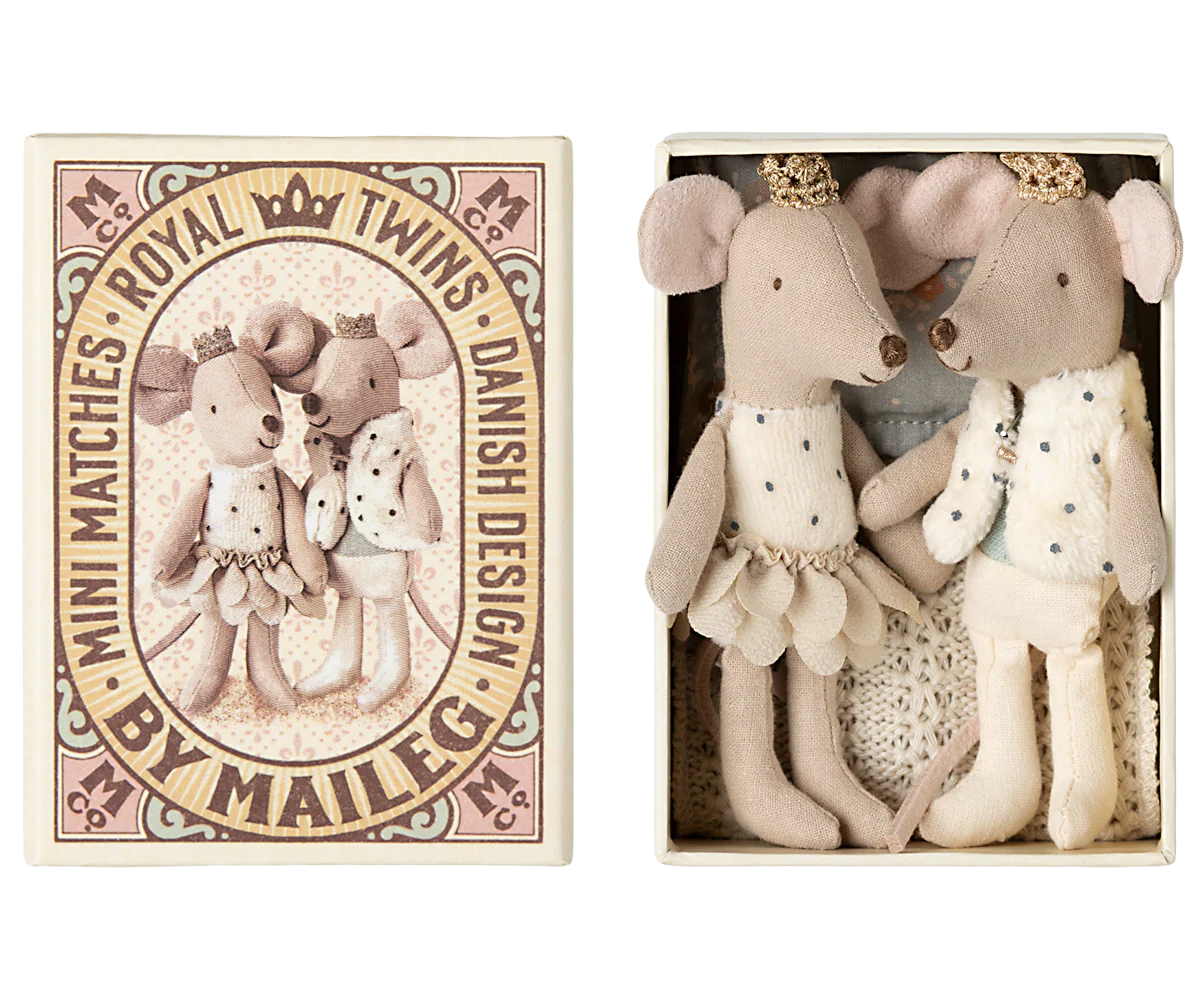 ROYAL TWIN MICE, LITTLE SISTER AND BROTHER IN MATCHBOX