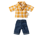 Yellow Checked Shirt And Pants Dad Mouse