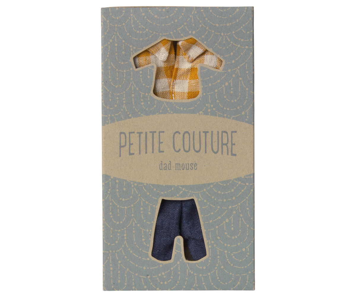 Yellow Checked Shirt And Pants Dad Mouse