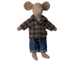 Brown Checked Shirt And Pants Dad Mouse