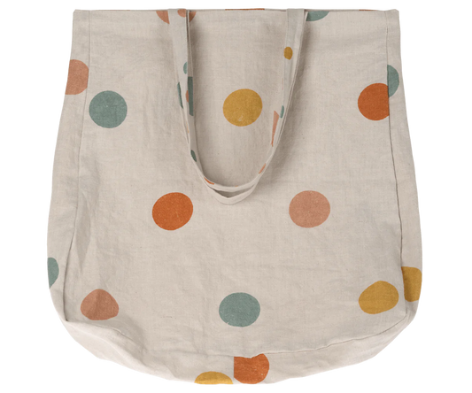 TOTE BAG, MULTI DOTS - LARGE