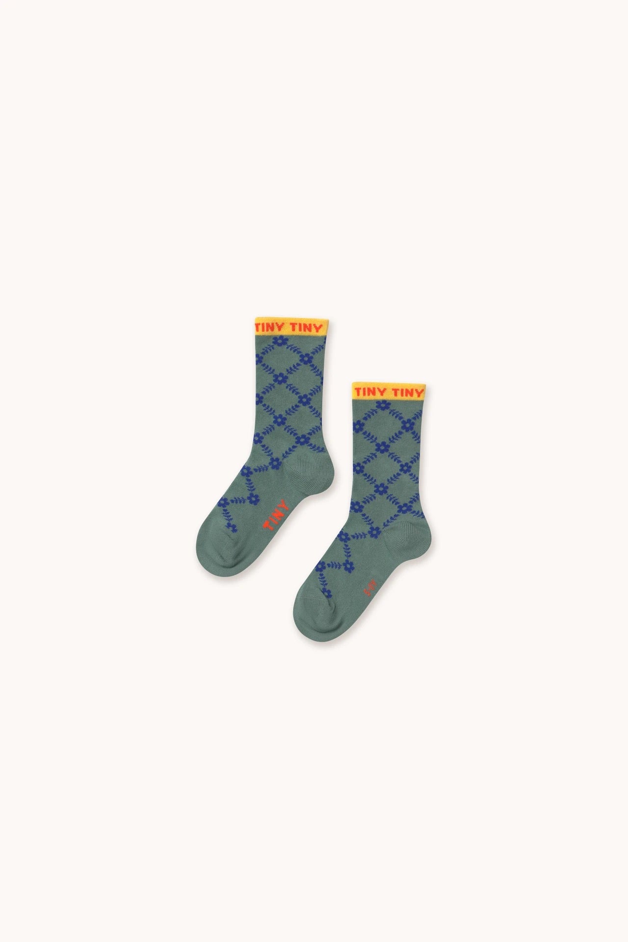 FLOWER GRID MEDIUM SOCKS