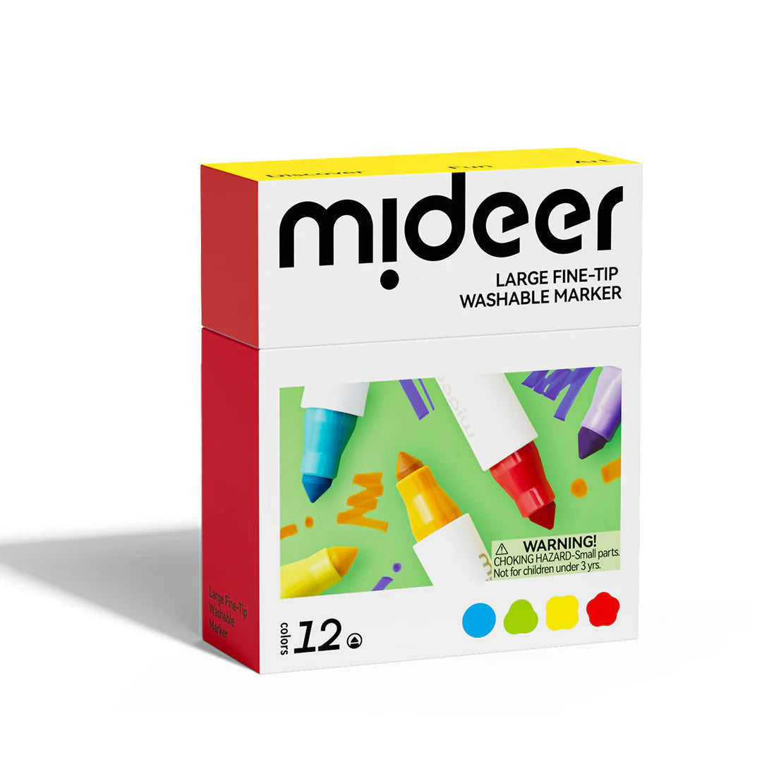 NUPLAUNAMI MARKERIAI FLOMASTERIAI – 12 SPALVŲ