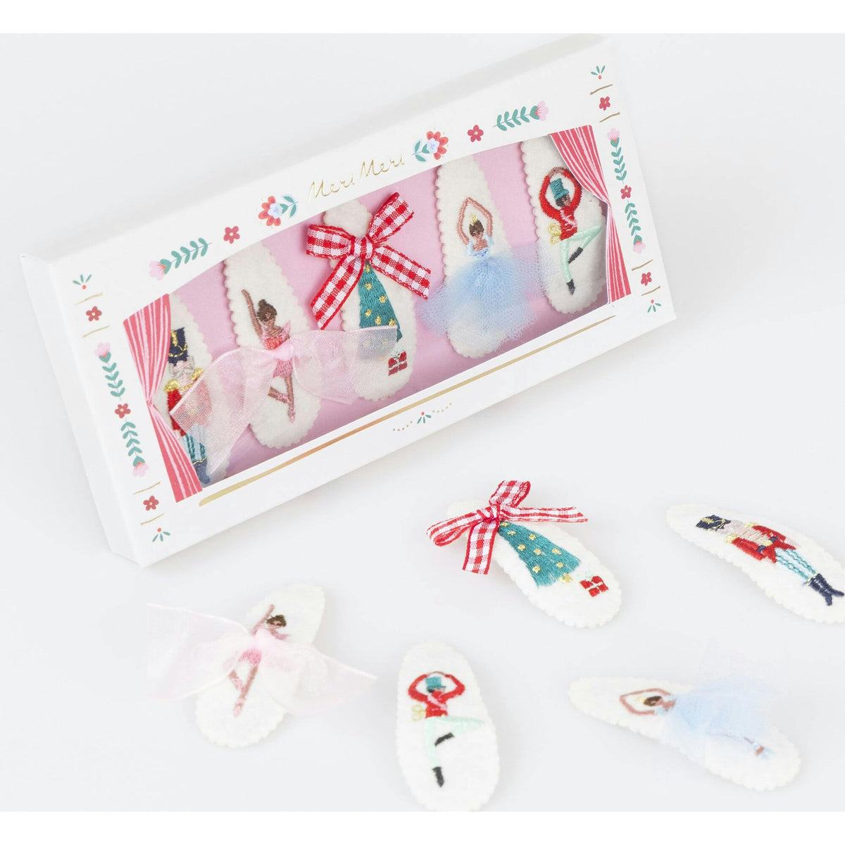 EMBROIDERED NUTCRACKER HAIR CLIPS (X 5) – Meri Meri