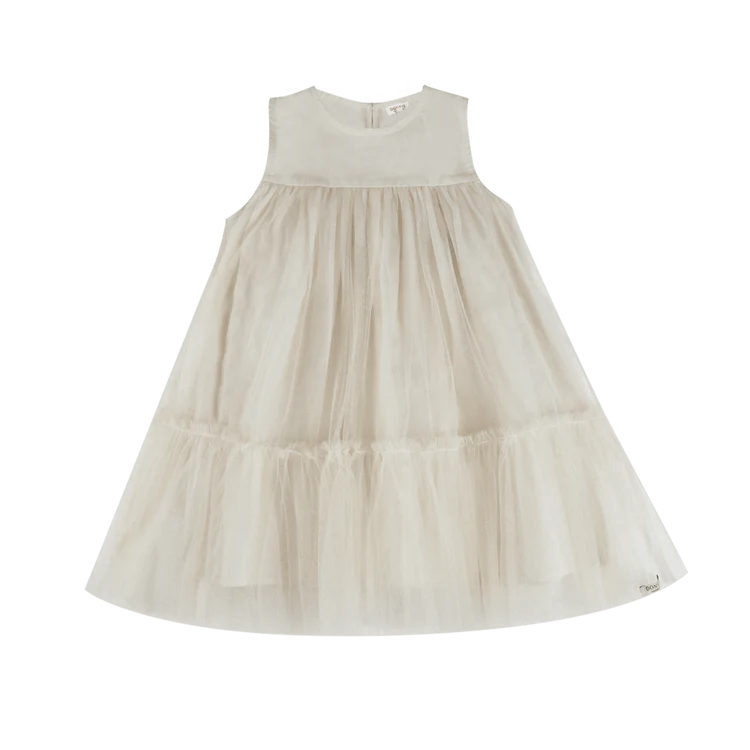 NEGINA SUKNELĖ – WARM WHITE METALLIC