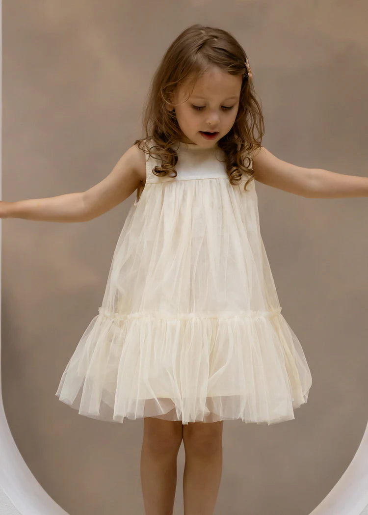 NEGINA SUKNELĖ – WARM WHITE METALLIC