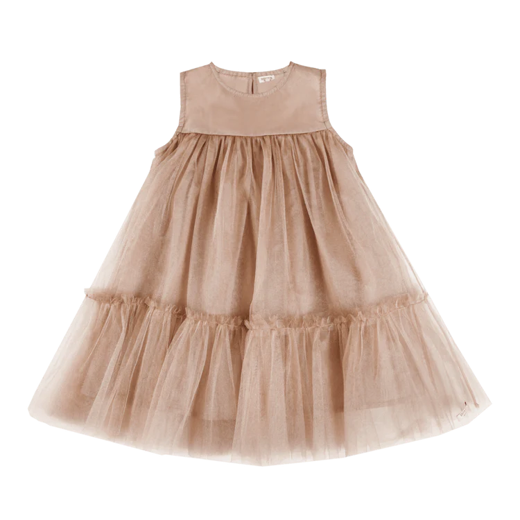 NEGINA SUKNELĖ – ROSE MOCHA METALLIC