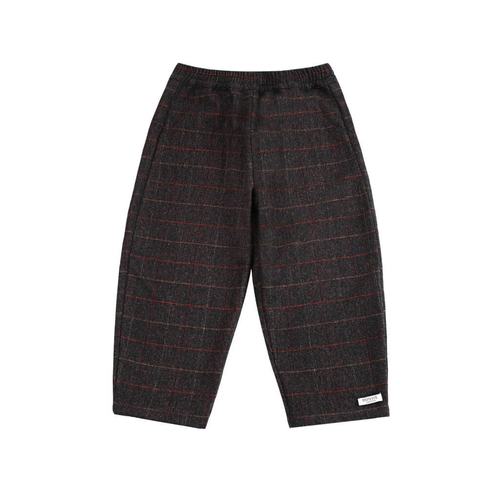 Elias Trousers Brown Blue Checked