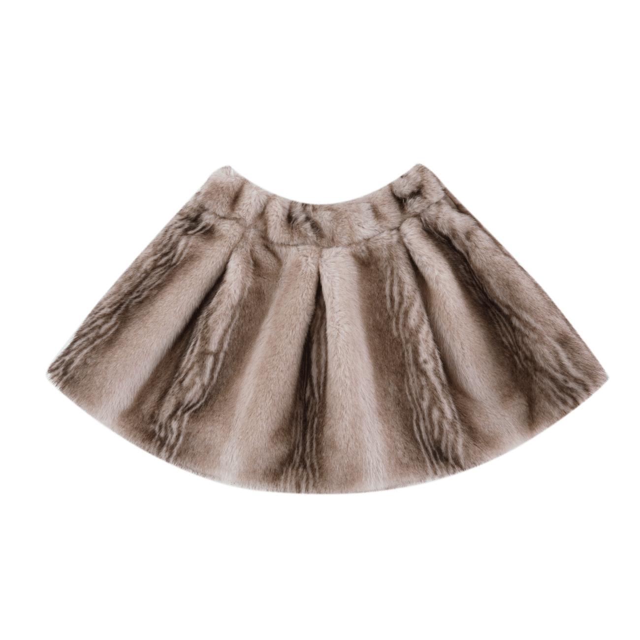 Isabelle Skirt Soft Taupe Striped Teddy