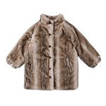 Mila Jacket Soft Taupe Striped Teddy