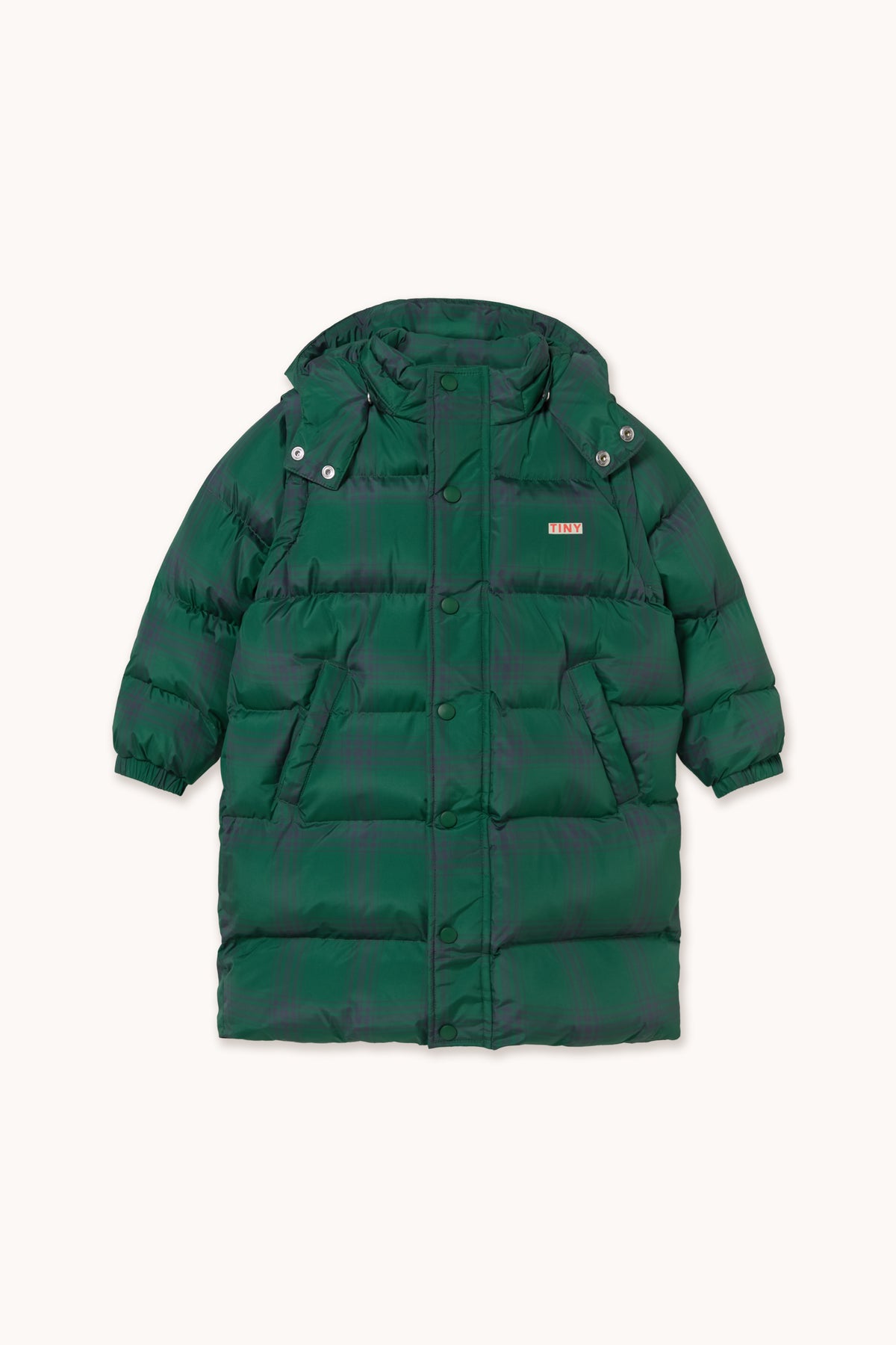 STRIUKĖ PALTAS GREEN CHESK PADDED
