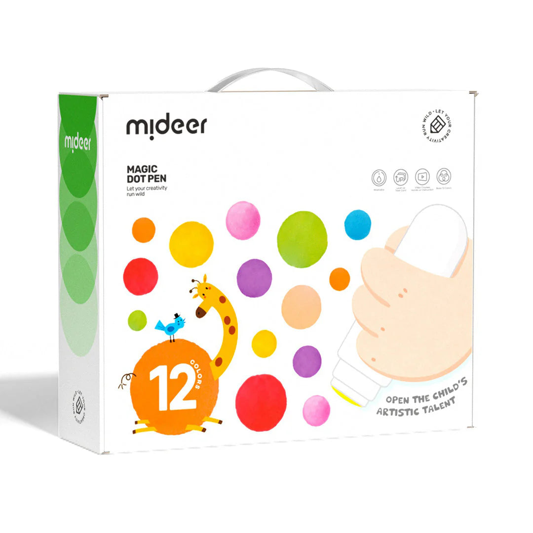 WASHABLE DOT MARKERS - 12 COLORS