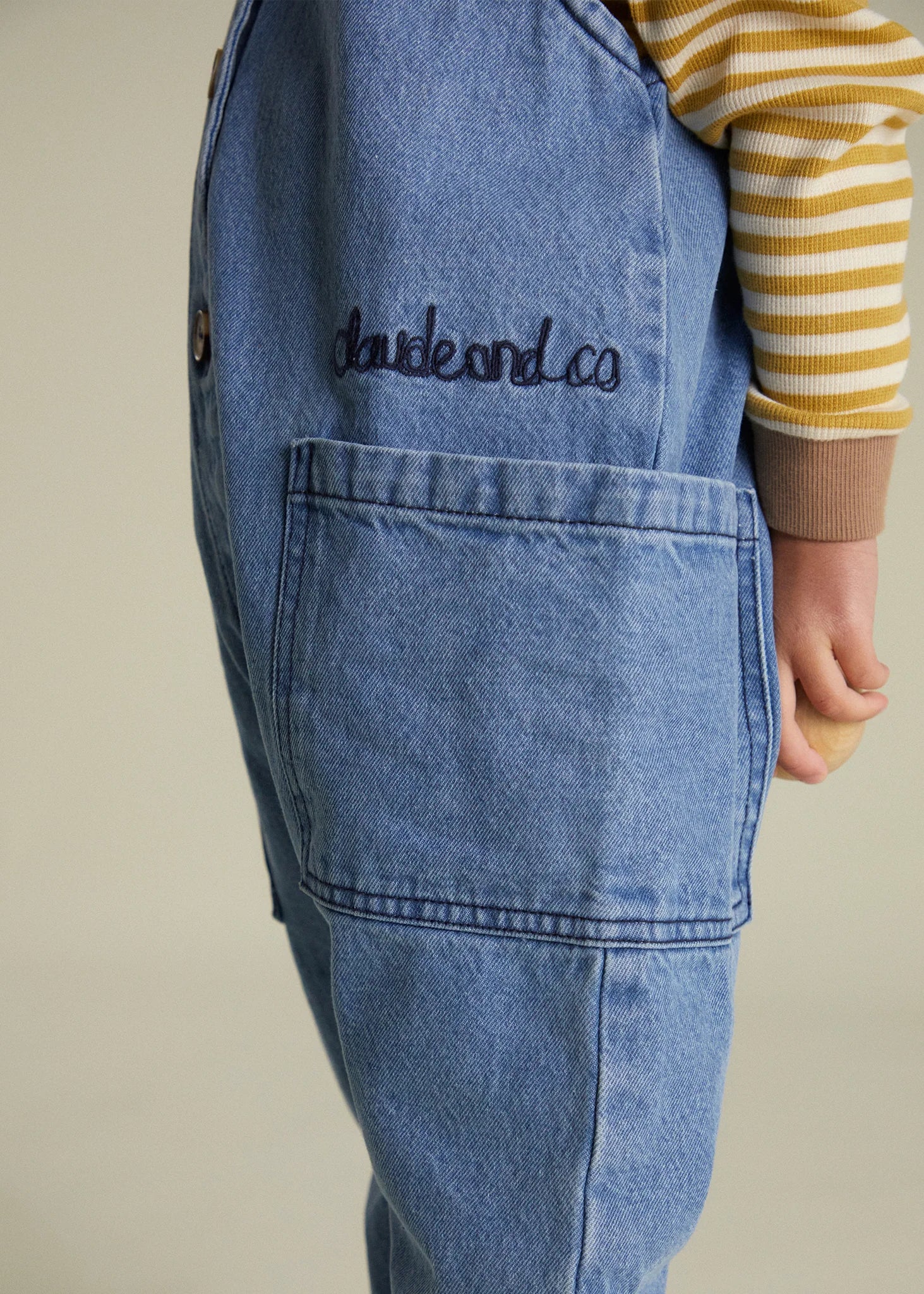 WREN DENIM SLEEVELESS OVERALL