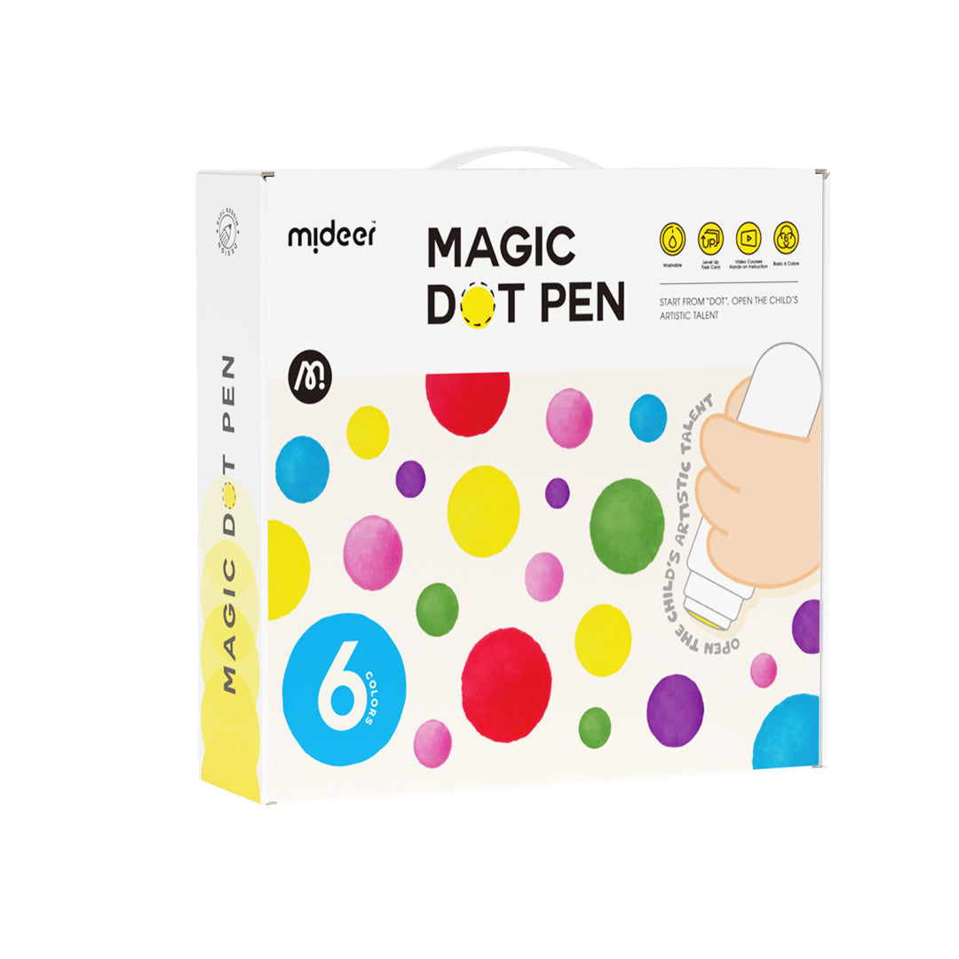 MAGIC DOT PEN - PLAUNAMI TAŠKINIAI MARKERIAI - 6 SPALVŲ