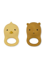 2 Pack Teethers Chicken/Bear