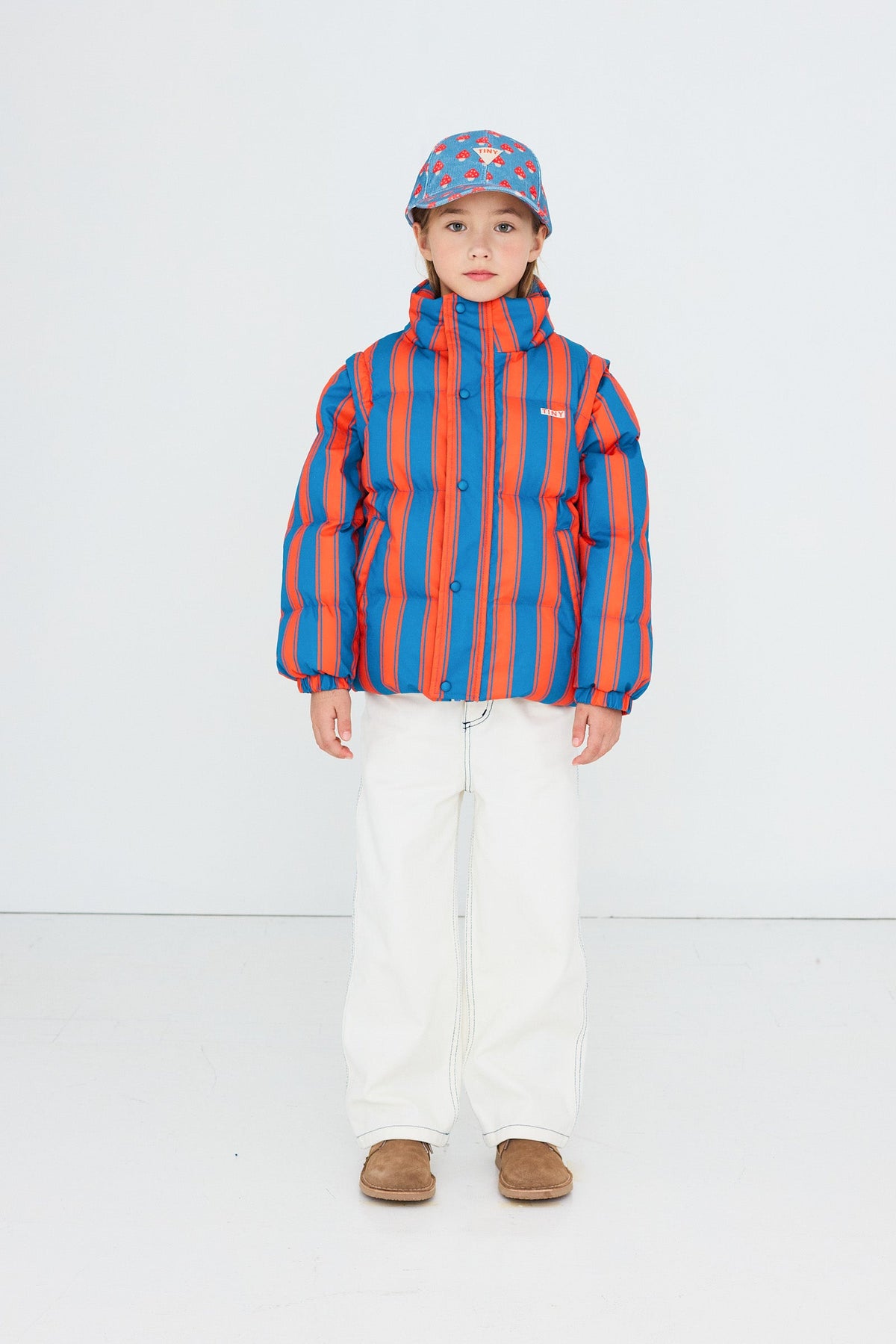 Retro Stripes Short Padded Jacket detail