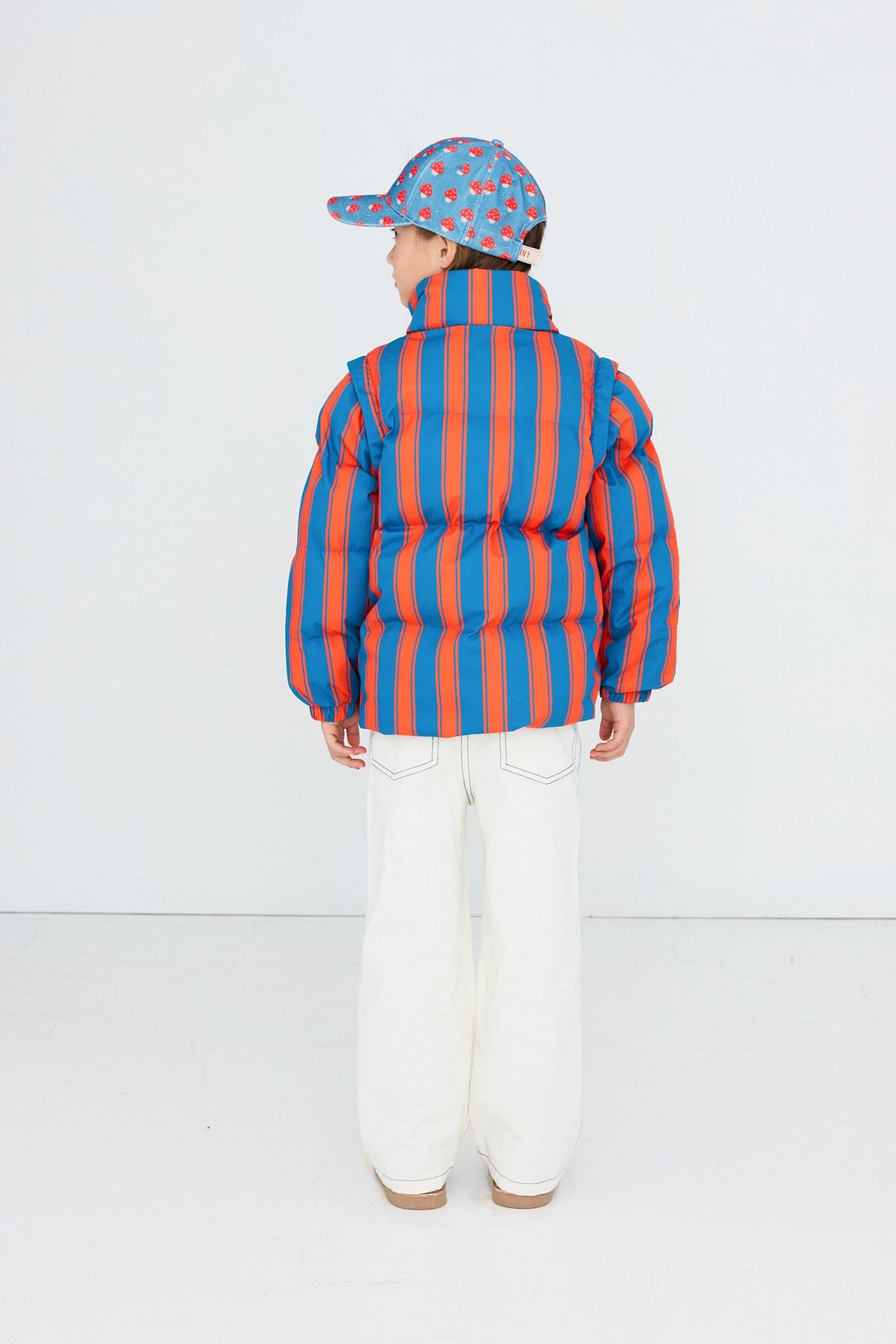 Retro Stripes Short Padded Jacket detail