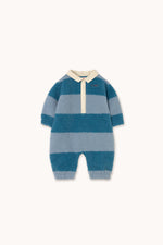 Blue Stripes Sherpa One-Piece