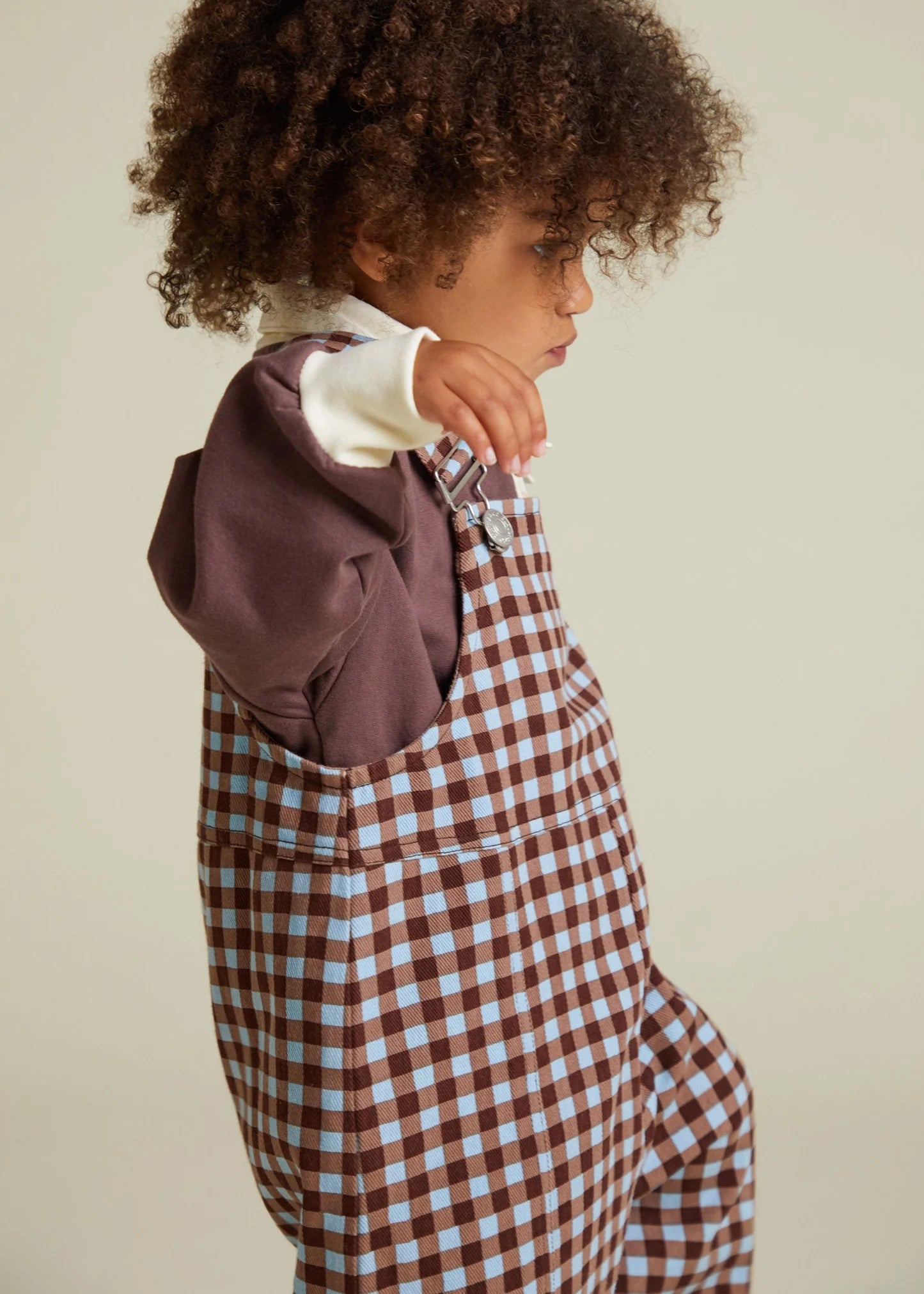 AUGUST SKY GINGHAM DUNGAREE