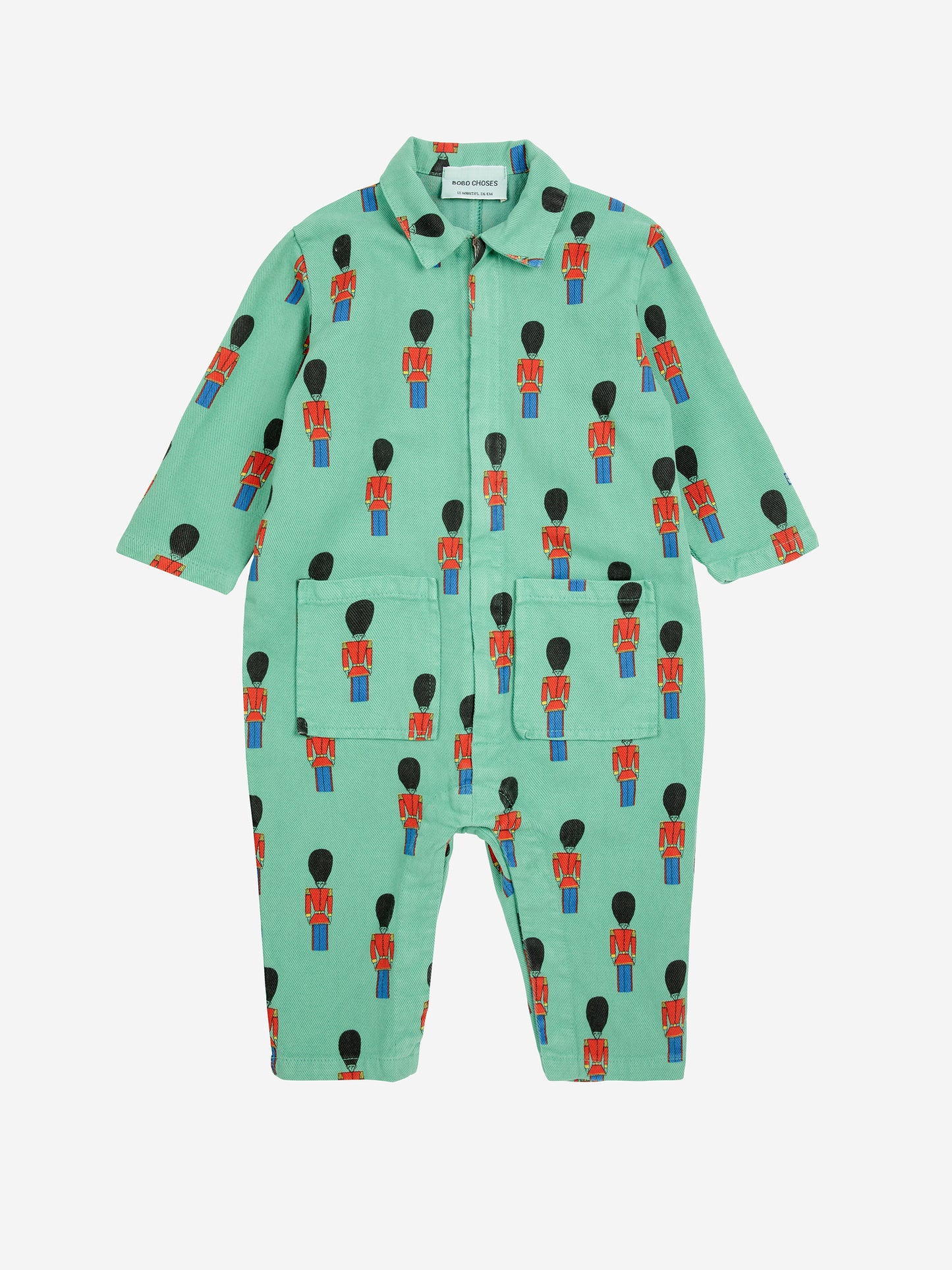 BABY LITTLE TIN SOLDIERS ALL OVER WOVEN OVERALL