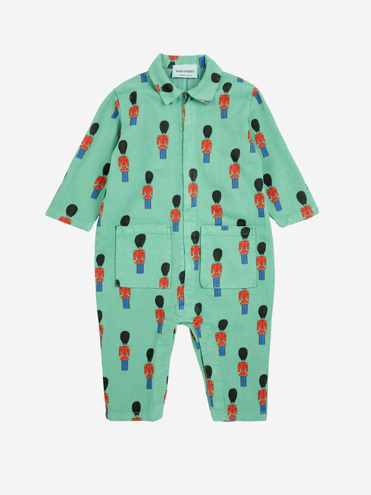 BABY LITTLE TIN SOLDIERS ALL OVER WOVEN OVERALL