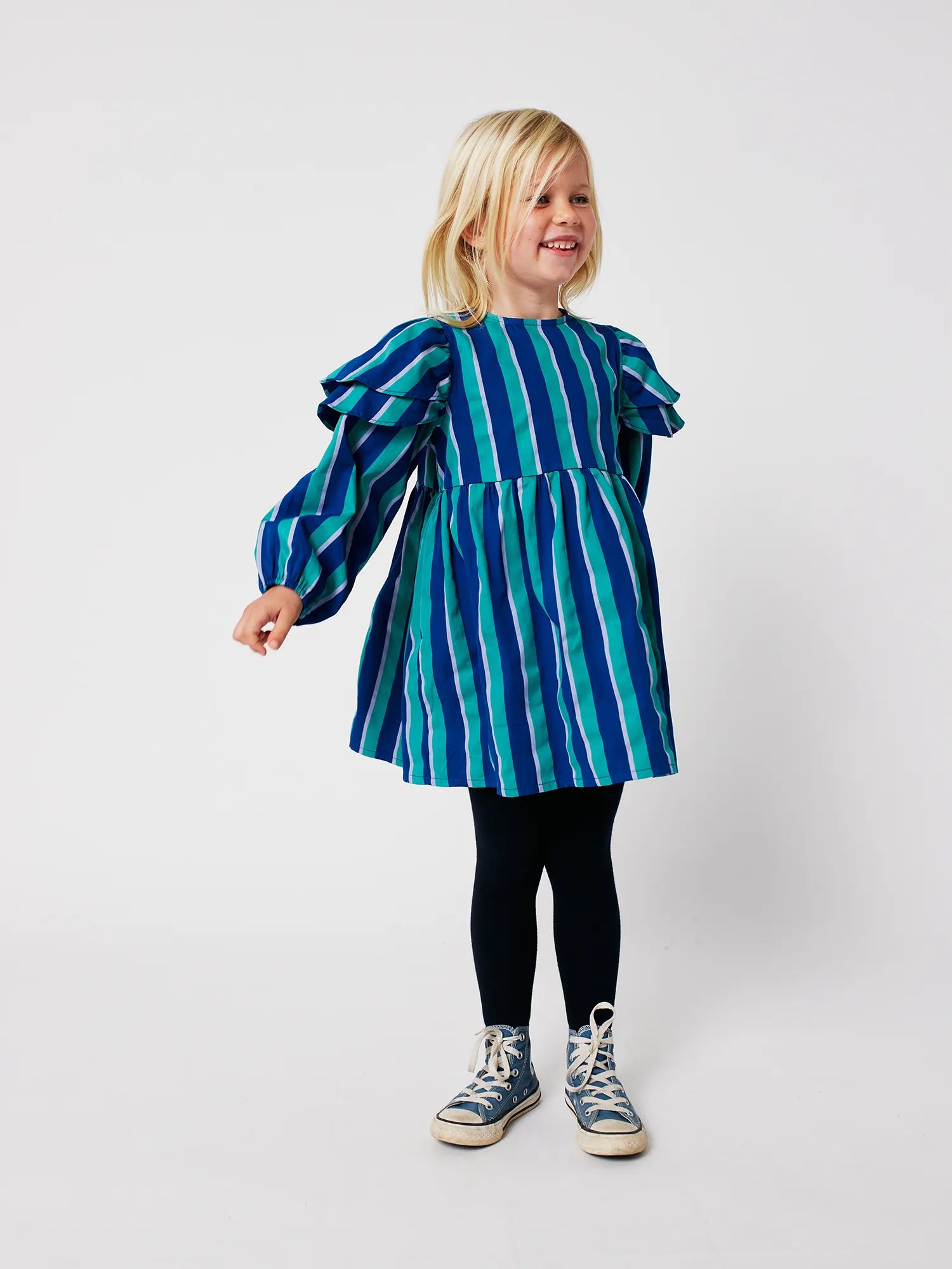 STRIPED WOVEN DRESS