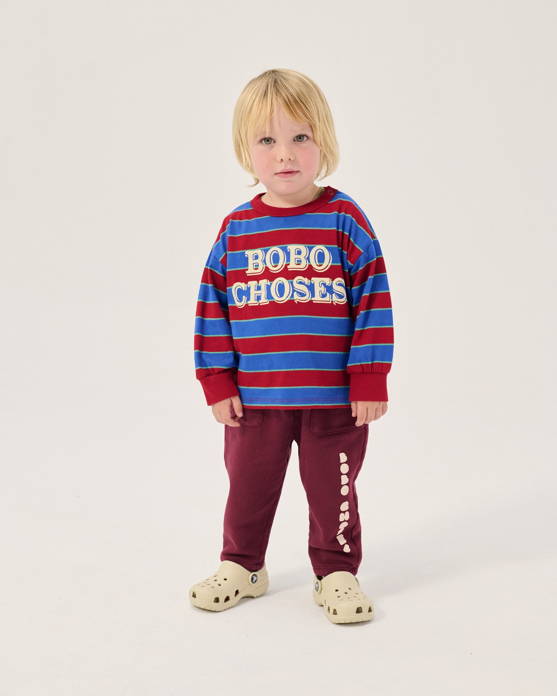 Bobo Choses Embossed stripes T-shirt multicolor