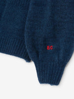 Stamp Bloom cardigan midnight blue