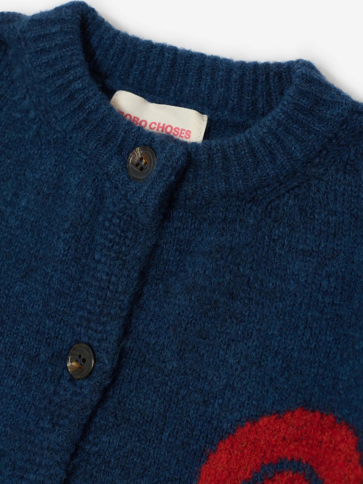Stamp Bloom cardigan midnight blue