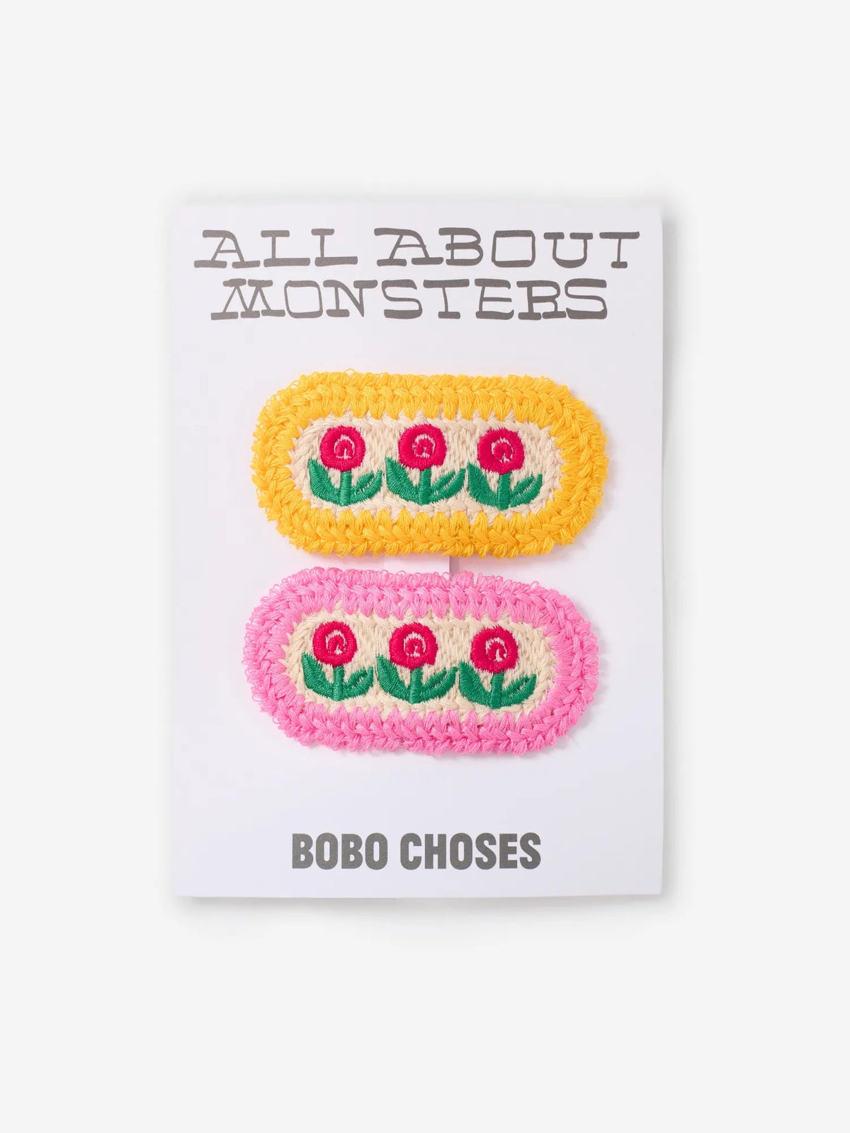 Stamp Bloom Knit Hairclips