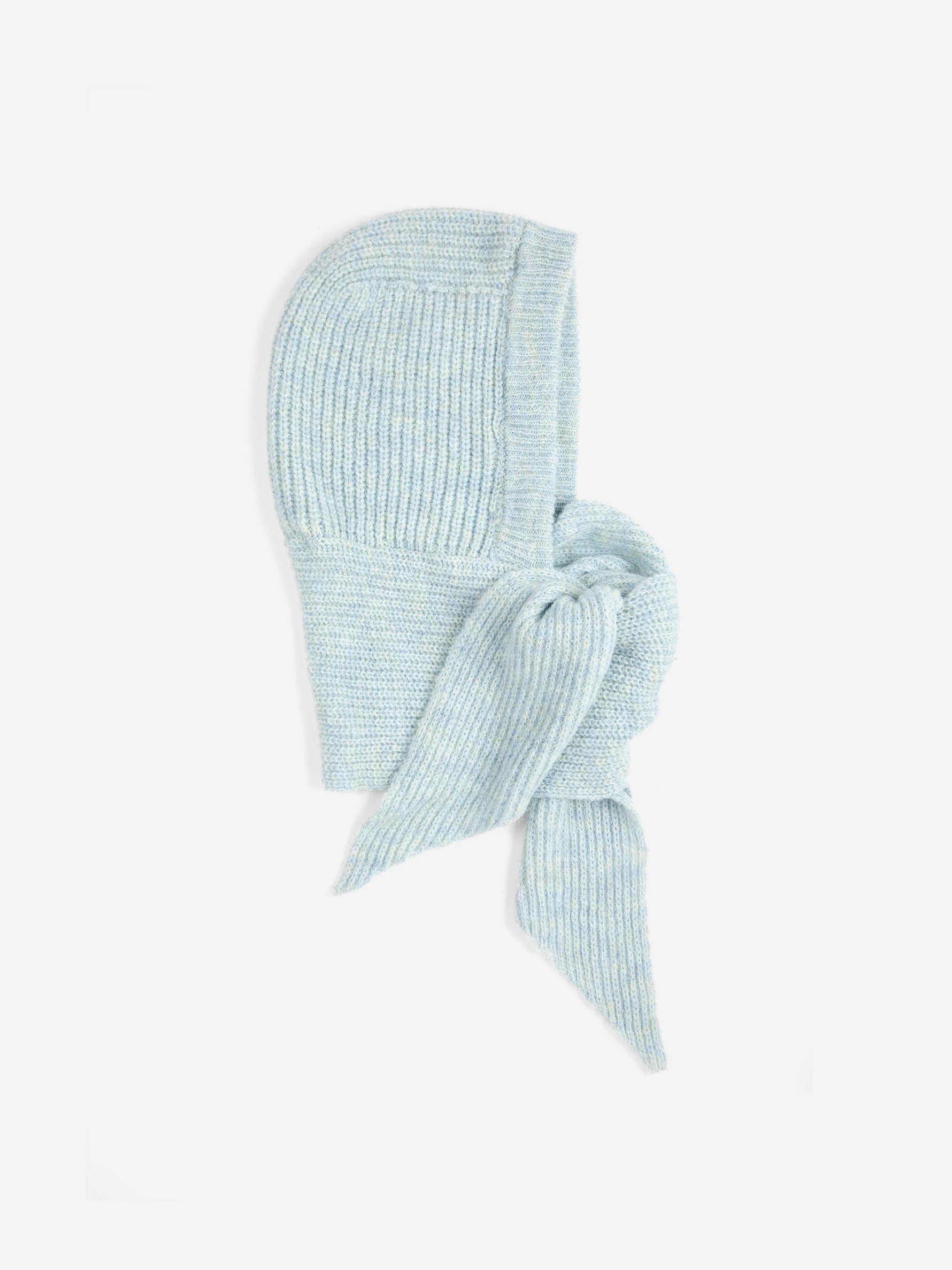 Knitted hooded scarf