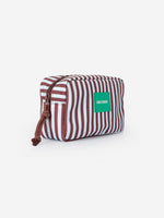 Striped canvas pouch detail