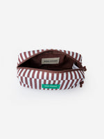 Striped canvas pouch detail 2
