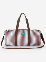 Striped canvas gym bag