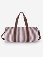 Striped canvas gym bag detail