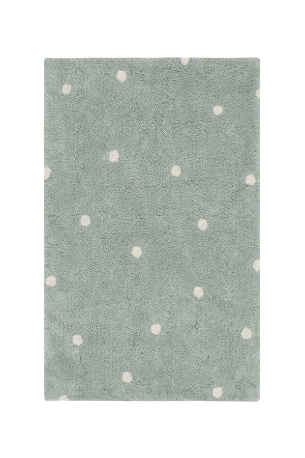 WASHABLE RUG MINI DOT BLUE SAGE