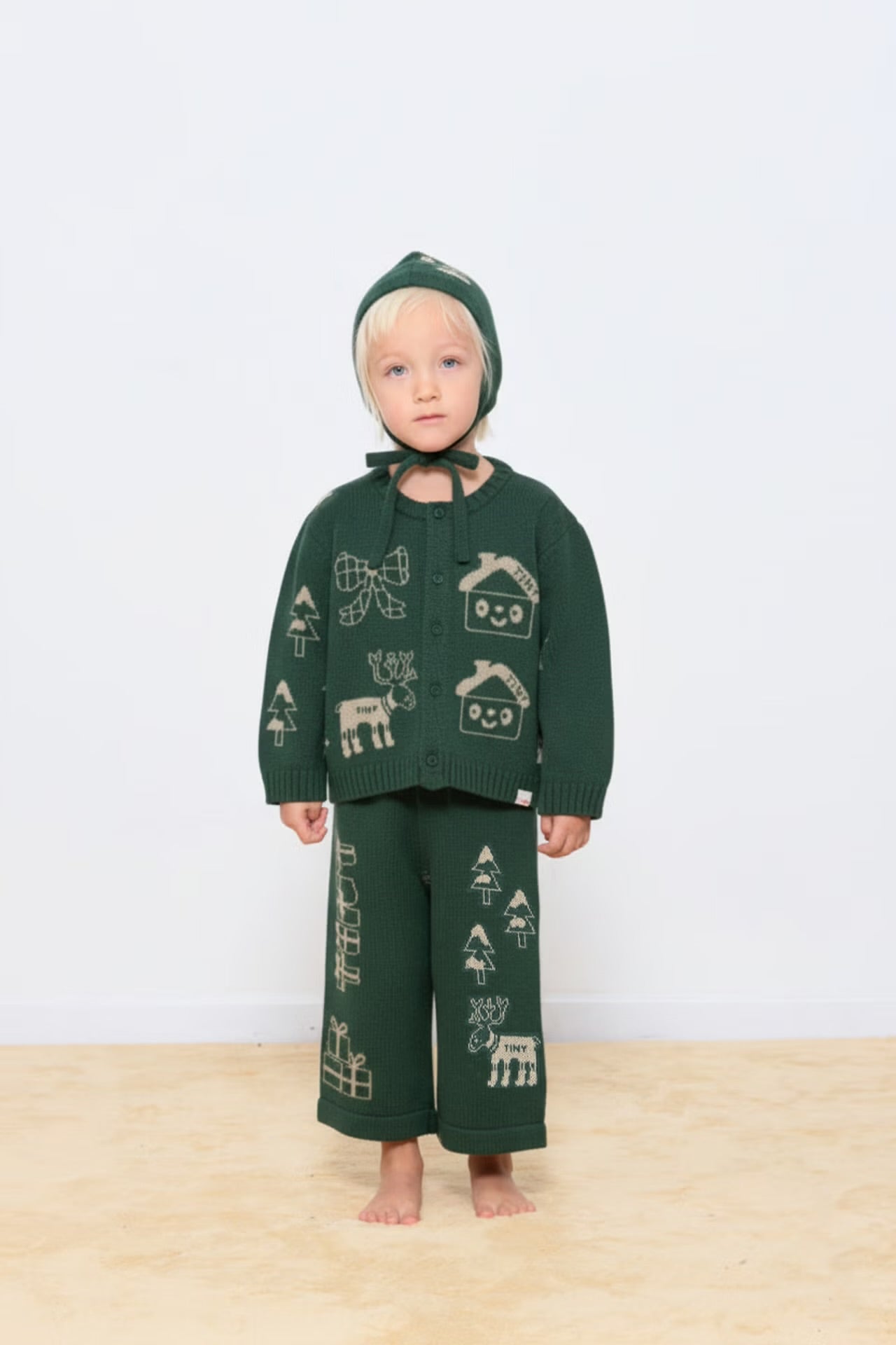 HOLIDAY TINY TOWN BABY CARDIGAN