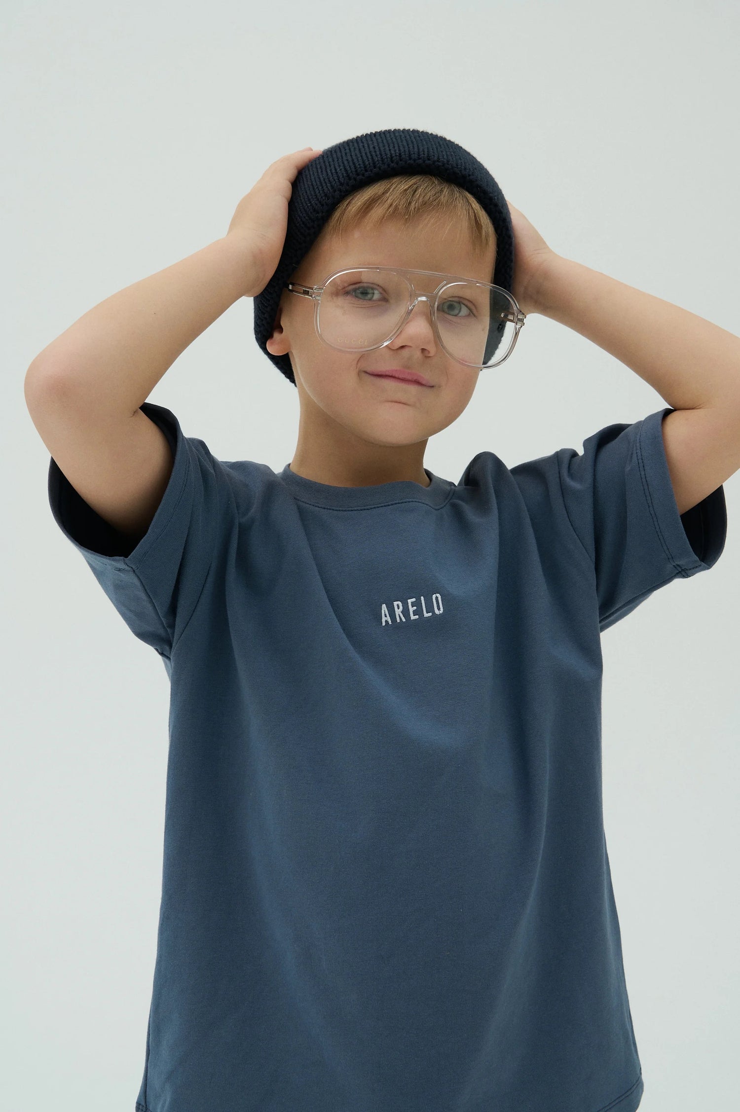 BASIC T-SHIRT -BLUE/WHITE