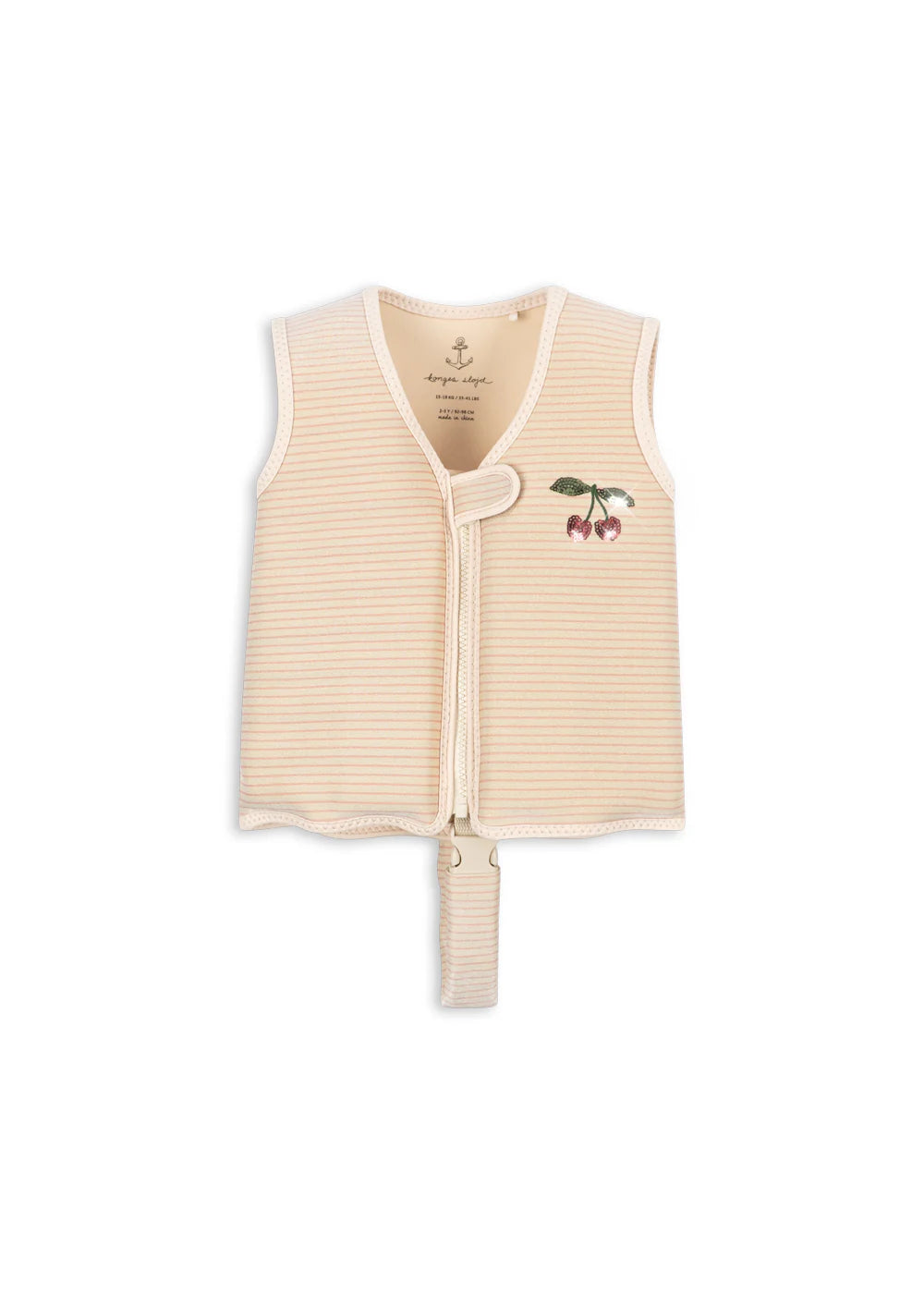 CHERRY SWIM VEST - ROSE STRIPE
