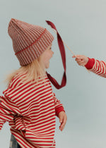JAMIE CRIMSON STRIPE LONG SLEEVE TEE