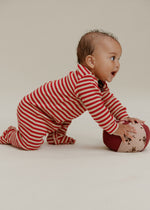 MILKING IT CRIMSON STRIPE ONESIE